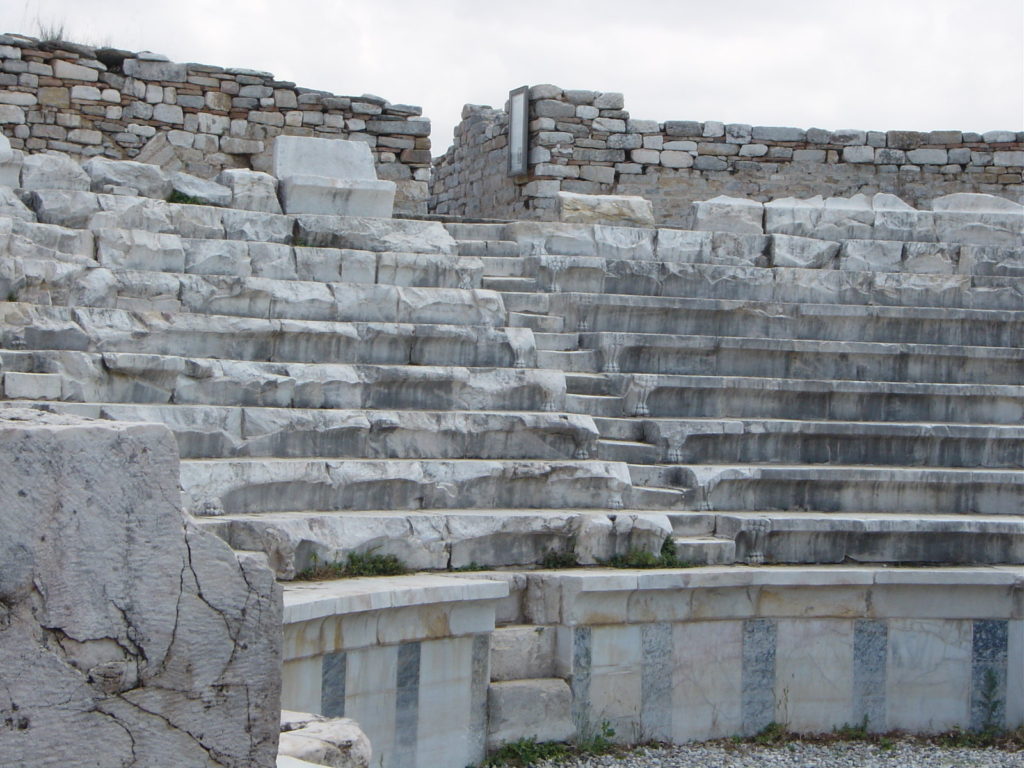 Théâtre, ruines de l'ancienne cité antique Aphrodisias, Turquie (Hasamélis)