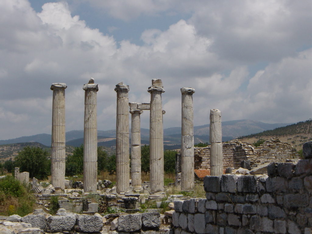 Le Temple d'Aphrodite, ruines de l'ancienne cité antique Aphrodisias, Turquie (Hasamélis)