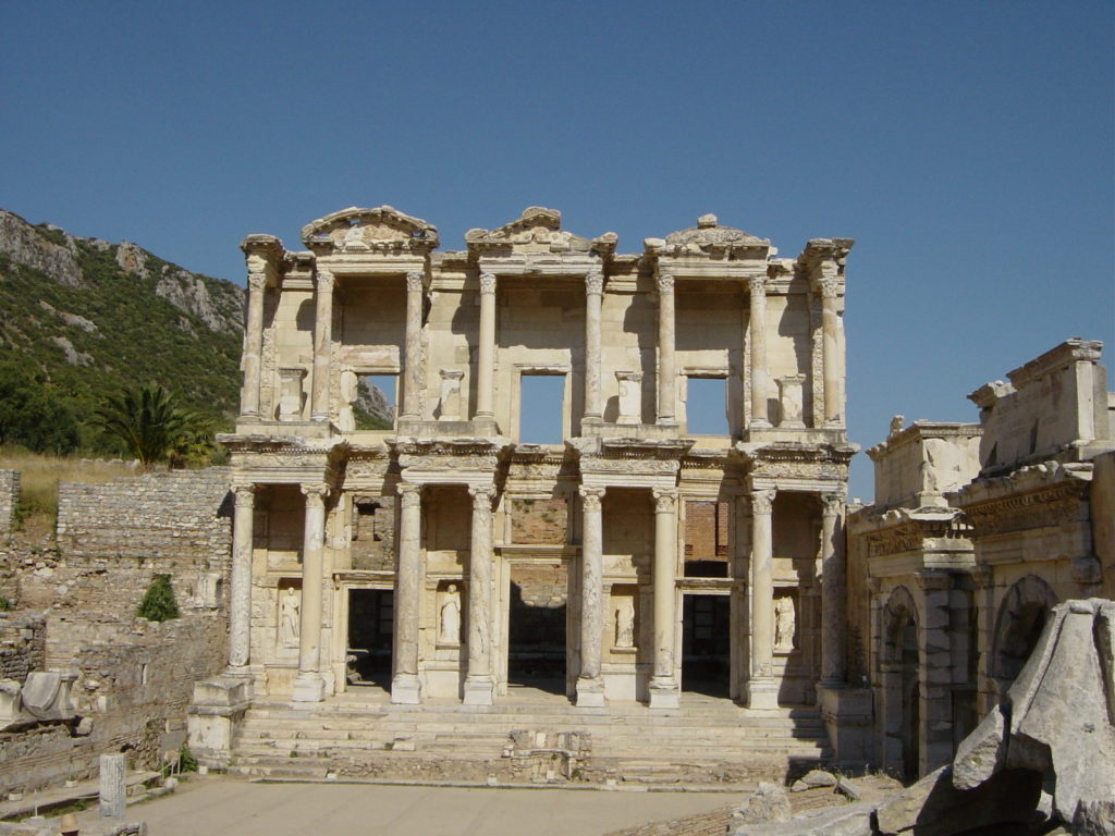 La Bibliothèque de Celsus, site archéologique d'Ephèse, Turquie (Hasamélis)
