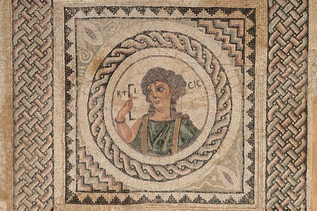 Maison d'Eustolios, mosaïque des thermes publics à Curium, Chypre (Diego Delso / Wikimédia Commons)