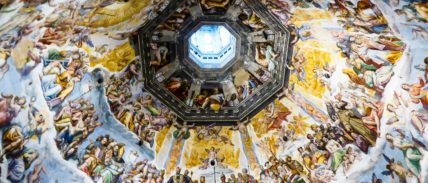 Plafond peint de la cathédrale di Santa Maria del Fiore à Florence, Italie